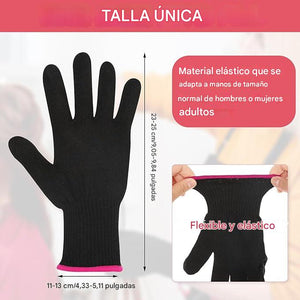 2 guantes profesionales resistentes al calor para peinar el cabello, bloqueo de calor  NDP-7