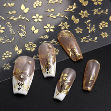 Cargar imagen en el visor de la galería, Vezocim Calcomanías de arte de uñas doradas, diseño de sol, a24
