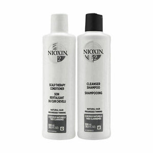 Sistema de nioxina 2 Set de dúo de acondicionadores de champú y terapia de cuero cabelludo 10.1 oz