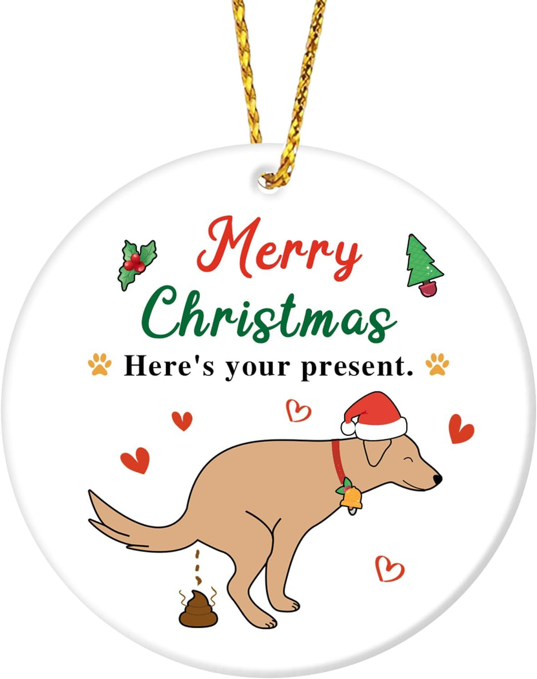 HEYINSHEN - Adornos navideños de mierda de perro, A19