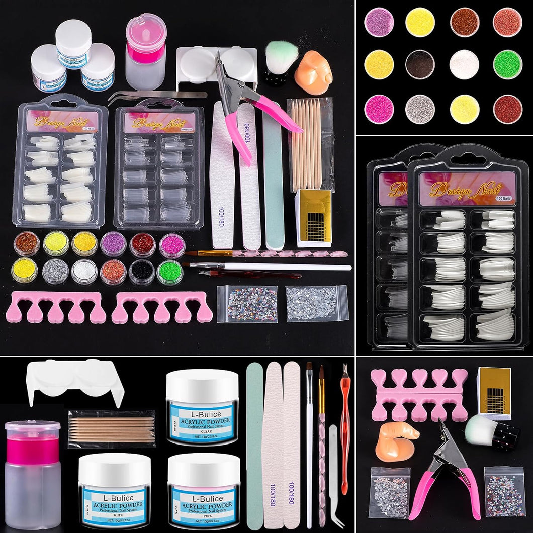 Kit de uñas acrílicas para principiantes con todo lo profesional