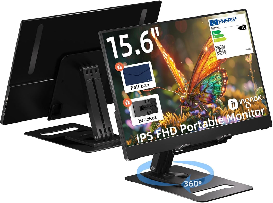 Monitor portátil FHD IPS de 15.6 pulgadas, pantalla externa  a24
