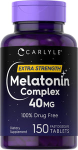 Melatonina de 40 mg 150 tabletas de disolución rápida