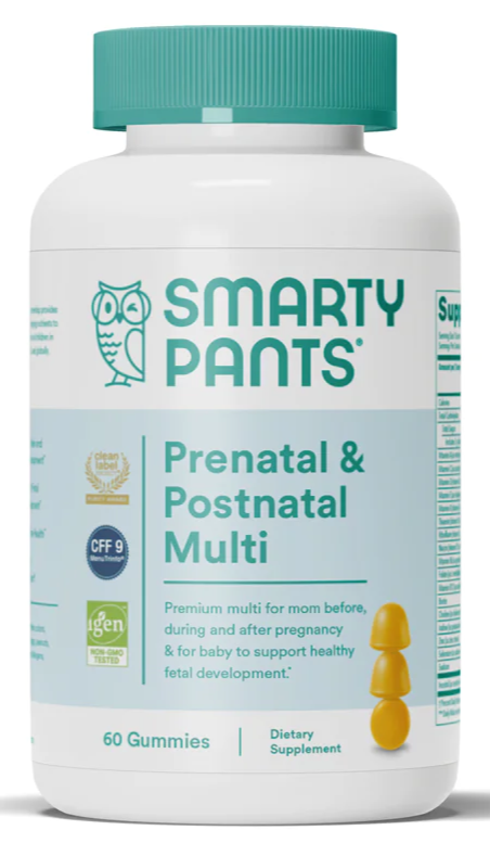 Vitaminas multigomosas prenatales y posnatales con folato, femenino, B12 y D3, 60 unidades