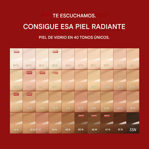 Base con cojín TIRTIR Cobertura completa, ajuste de piel, acabado satinado brillante .15oz