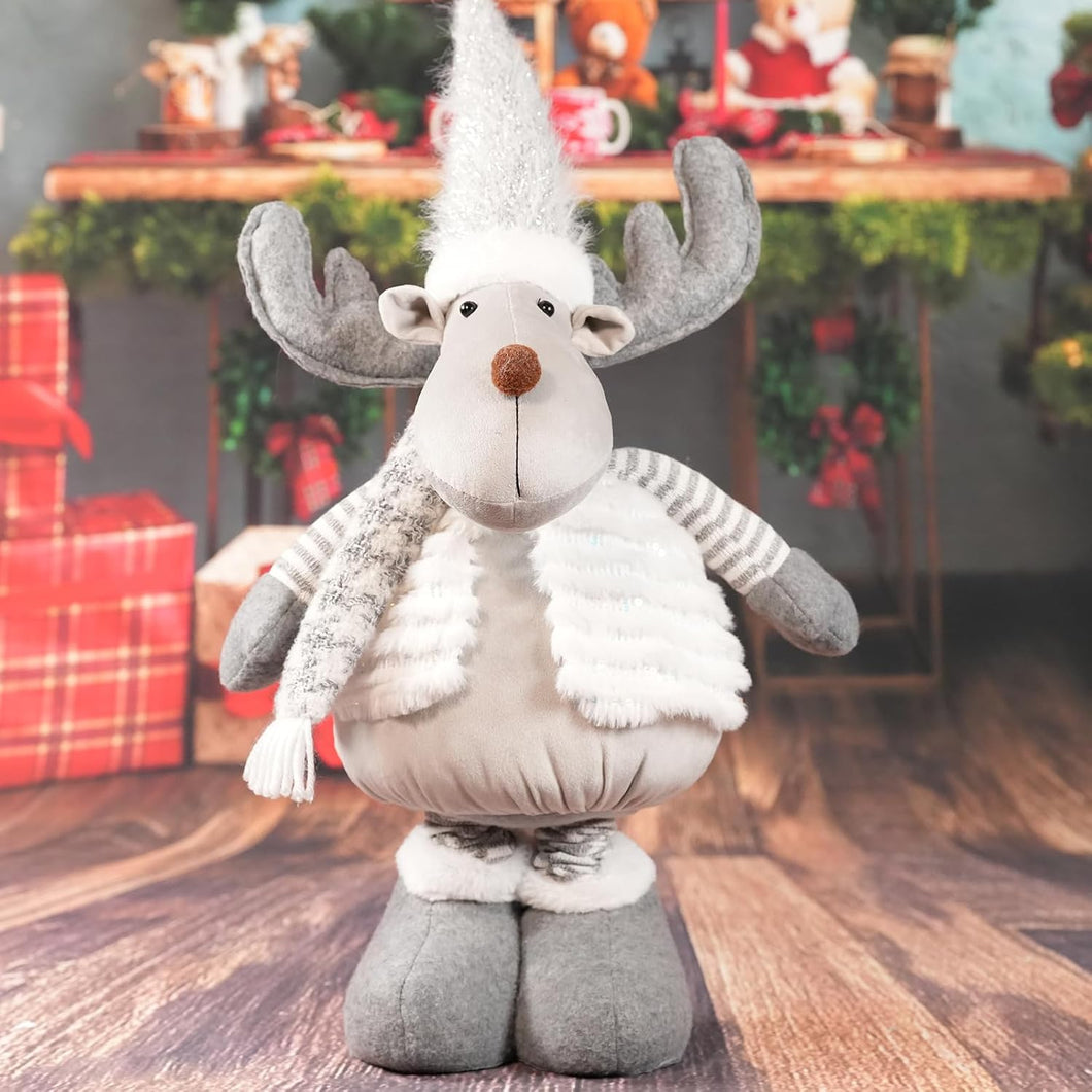 Gnomos de reno de Navidad de 28 pulgadas, patas extensibles, gnomos de Navidad,  A19