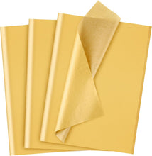Cargar imagen en el visor de la galería, NEBURORA 120 hojas de papel de seda dorado metálico de 14 x 20 pulgadas, papel de regalo dorado a granel para bolsas de regalo, embalaje, relleno floral, manualidades, Navidad, cumpleaños, decoración A19
