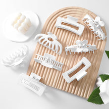 Cargar imagen en el visor de la galería, Paquete de 8 pinzas para el cabello para mujer, pinzas grandes de 4.3 pulgadas a21
