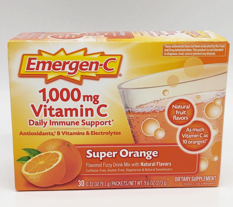 Mezcla para suplemento bebible Emergen-C- 30 paquetes con sabor a Naranja