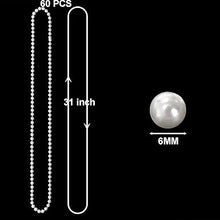 Cargar imagen en el visor de la galería, Okllen Paquete de 60 collares largos de perlas para mujer
