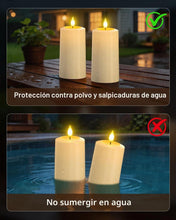 Cargar imagen en el visor de la galería, Velas LED sin llama, paquete de 4 recargables por USB
