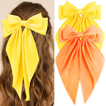 Cargar imagen en el visor de la galería, Lazos para el cabello, lazo de satén sedoso para el cabello, 2 unidades, a21  cinta grande para el cabello,
