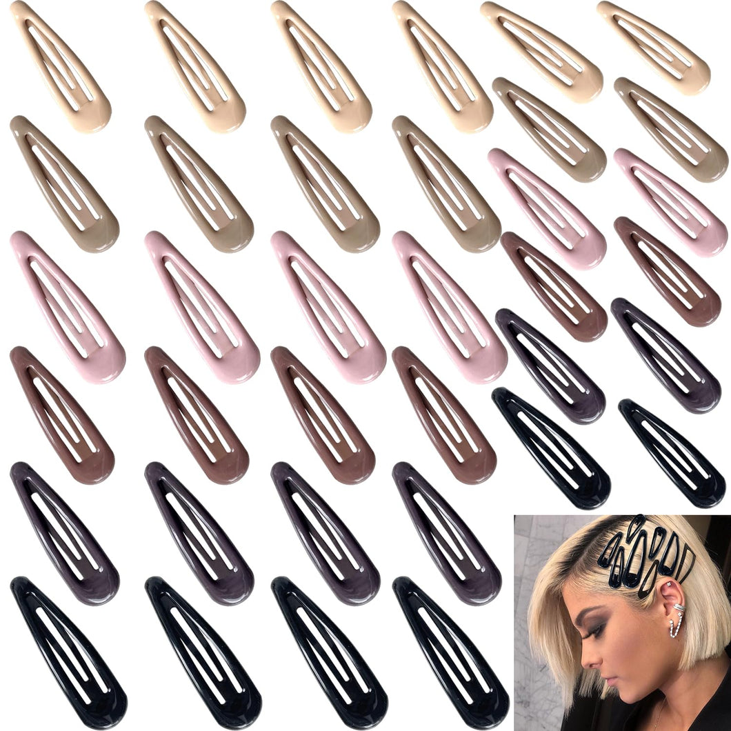 36 pinzas de metal para el cabello con broche de agua A21, antideslizantes, para mujeres y niñas