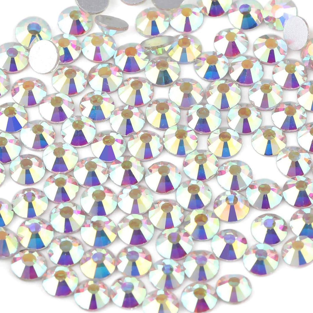 Beadsland Gemas redondas de cristal para decoración de uñas y arreglos artesanales (0.05 a 0.34 pulgadas) a24