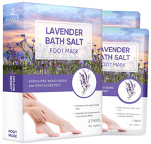Cargar imagen en el visor de la galería, Mascarilla exfoliante natural para pies de lavanda para piel muerta seca, callo,
