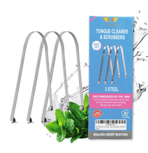 Cargar imagen en el visor de la galería, LIMPIADOR DE LENGUA PACK DE 3 ACERO.  a24
