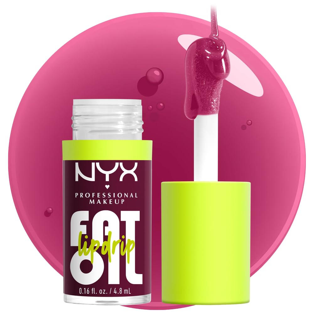 NYX PROFESSIONAL MAKEUP Goteo de labios de aceite graso, hidratante, brillante y vegano -