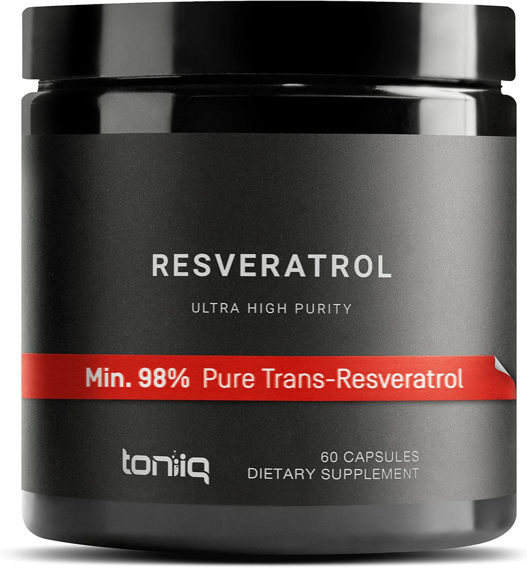 Toniiq Cápsulas de resveratrol de ultra alta pureza