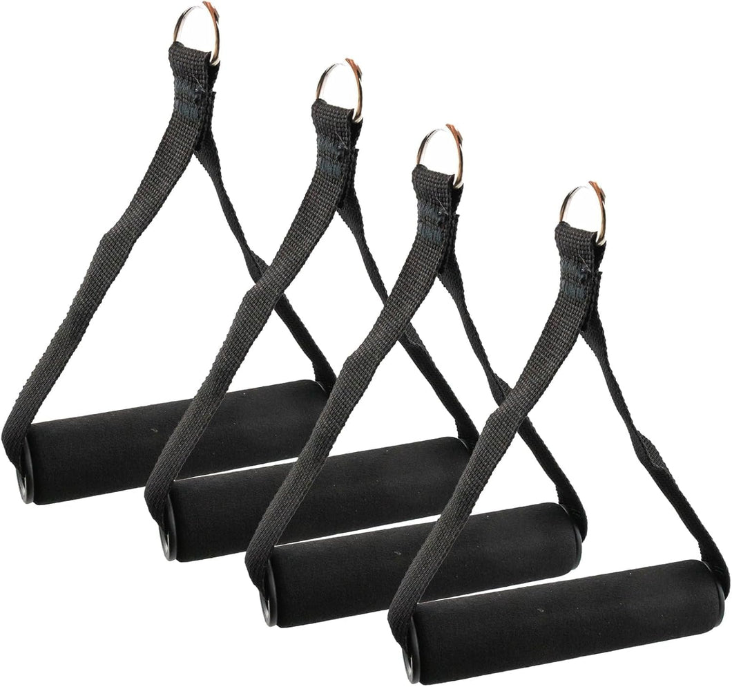Juego de 4 asas de cable resistentes para equipos de gimnasio, bandas de resistencia y entrenadores de fuerza, incluye 4 mosquetones para ejercicio en casa a24