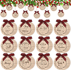 Soaoo Adornos de versículos bíblicos de Navidad A19
