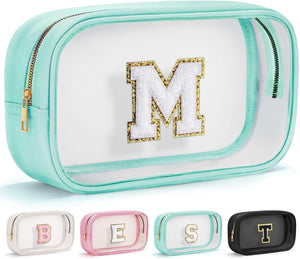 YOOLIFE Bolsa de aseo transparente con inicial para mujer A23