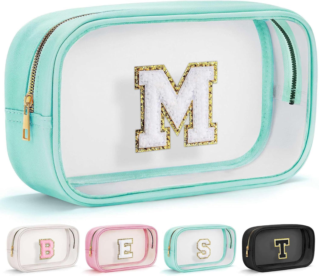 YOOLIFE Bolsa de aseo transparente con inicial para mujer A23