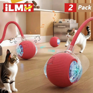 Juguete eléctrico inteligente con bola rodante automática para gatos y perros, juego para gatitos con movimiento automático.