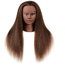 Cargar imagen en el visor de la galería, Cabeza de maniquí con cabello 100%humano coje color 30 pulgadas
