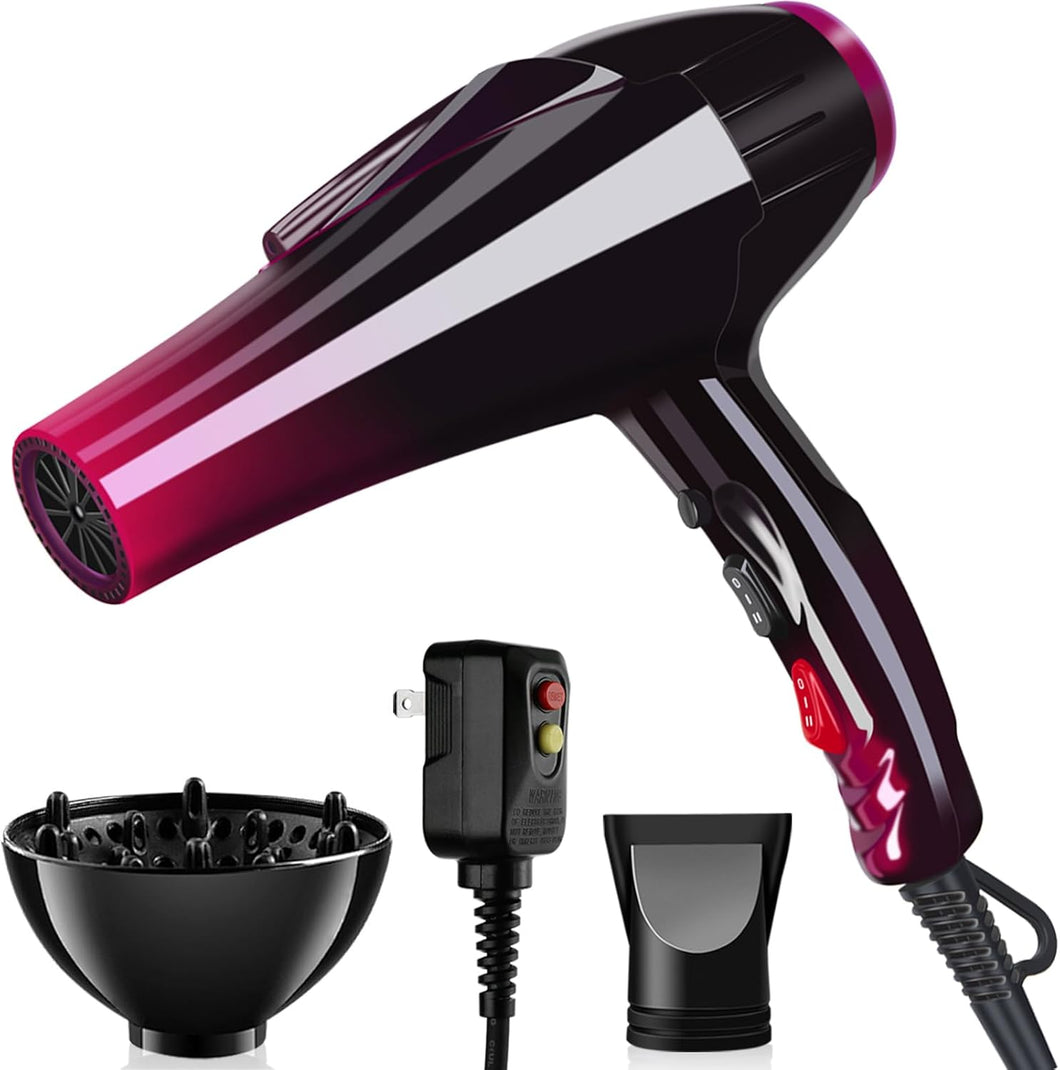 Secador de pelo iónico con motor de 3500 W, 3 ajustes de calor/2 velocidades