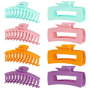 Paquete de 8 pinzas para el cabello para mujer, pinzas grandes de 4.3 pulgadas a21