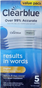 Clearblue Prueba de embarazo digital con cuenta regresiva inteligente