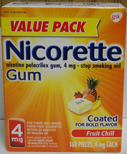 Cargar imagen en el visor de la galería, Nicorette nicotina goma de mascar dejar de fumar 4mg sabor a Fruit Chill Exp.2027
