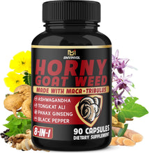 Cargar imagen en el visor de la galería, Suplemento de hierba de cabra con maca, ginseng, Tribulus Terrestris, Ashwagandha, pimienta negra
