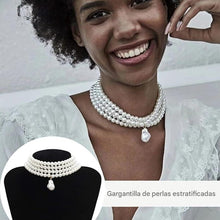 Cargar imagen en el visor de la galería, Juego de 16 pendientes de collar de perlas para mujer
