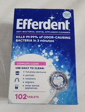 Cargar imagen en el visor de la galería, Limpiador de dentadura Efferdent Anti-Bacterial, Original
