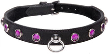 Cargar imagen en el visor de la galería, Collar Bdsm con diamantes de imitación, amatista a24
