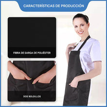 Cargar imagen en el visor de la galería, Delantales profesionales, 100 % de hilado con 2 bolsillos
