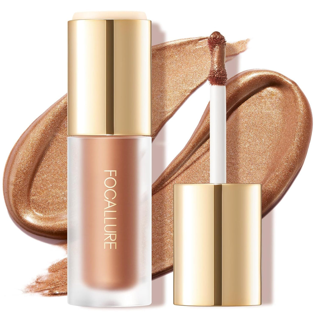 FOCALLURE Resaltador líquido brillante, fórmula de crema suave y acabado no graso