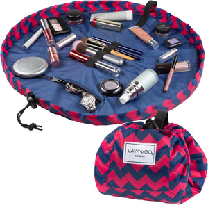 Organizador de maquillaje con cordón para viajes y uso diario con un diseño A22 patentado