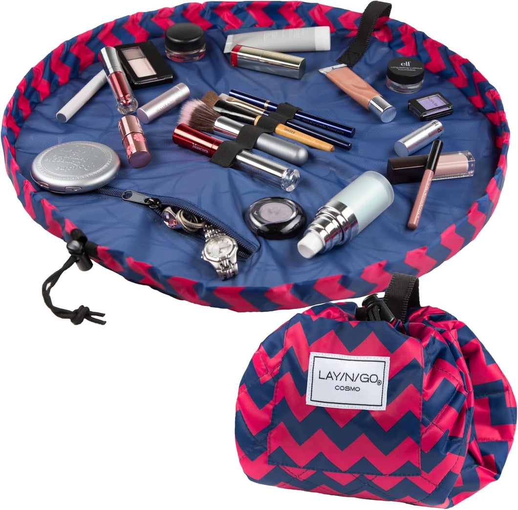Organizador de maquillaje con cordón para viajes y uso diario con un diseño A22 patentado