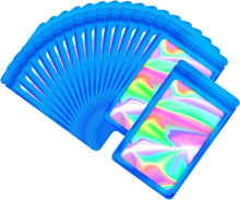 Cargar imagen en el visor de la galería, EONJOE Paquete de 100 bolsas de mylar de 5 x 8 pulgadas con ventana transparente, holográficas,
