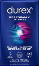 Cargar imagen en el visor de la galería, Condones de látex natural intenso de Durex Performax, ultra finos
