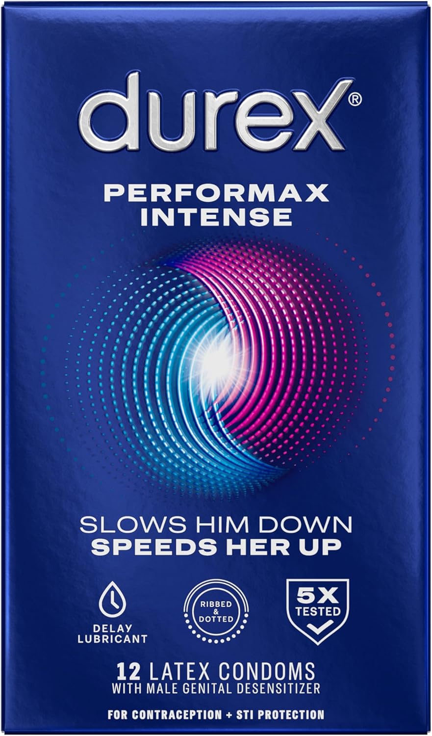 Condones de látex natural intenso de Durex Performax, ultra finos