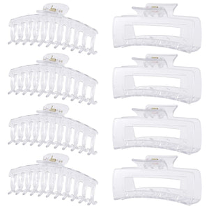 Paquete de 8 pinzas para el cabello para mujer, pinzas grandes de 4.3 pulgadas a21