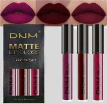 Cargar imagen en el visor de la galería, AMY'S DIARY Juego de 3 lápices labiales líquidos color rojo oscuro, morado, mate, ciruela, 24 horas, A19
