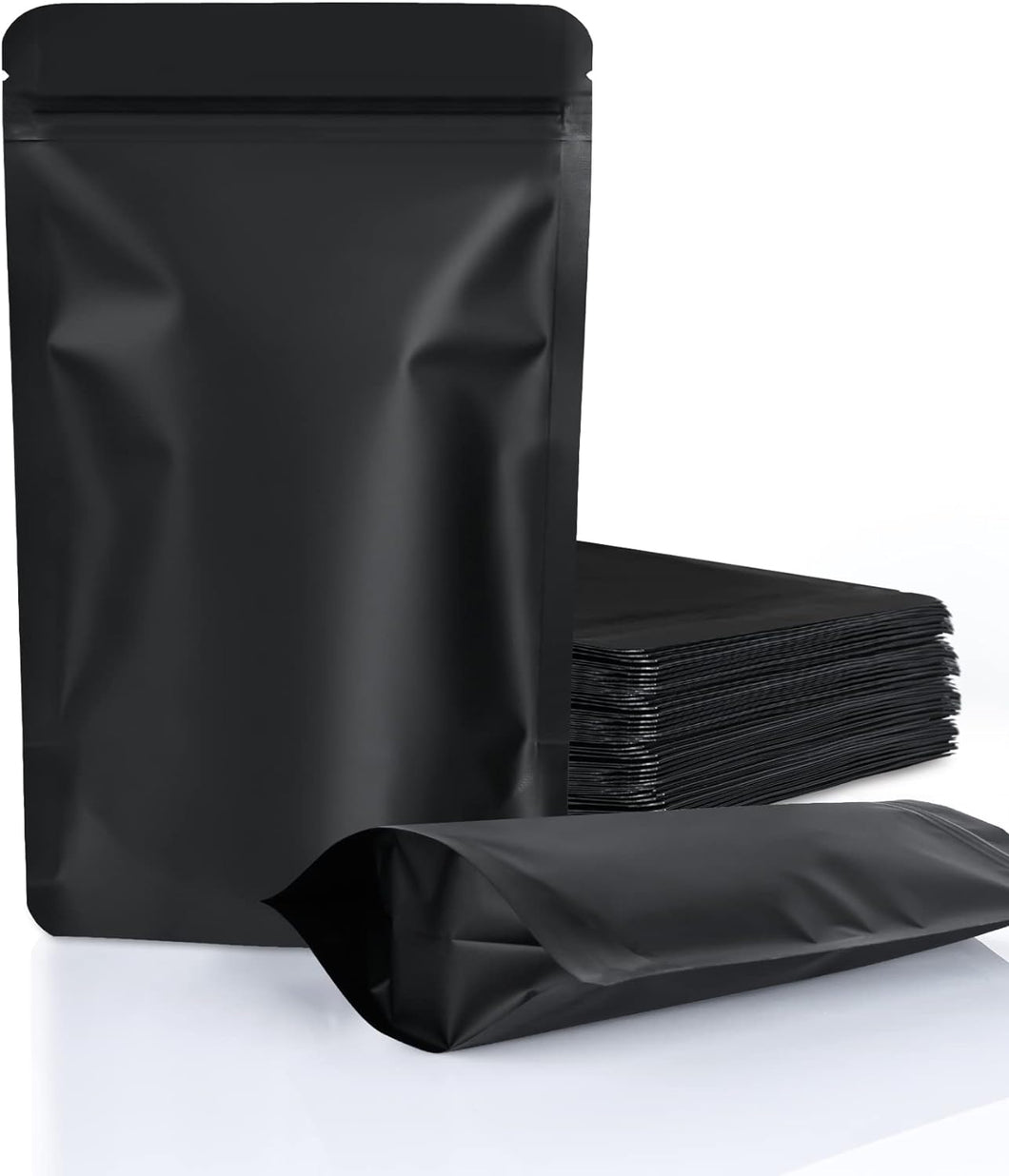 100 Bolsas negras reutilizables sellables
