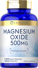 Cargar imagen en el visor de la galería, Carlyle Óxido de magnesio de 500 mg | 120 cápsulas
