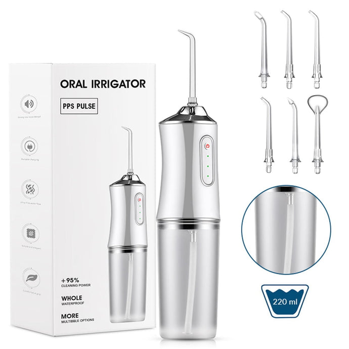 Irrigador bucal dental inalámbrico resistente al agua y recargable