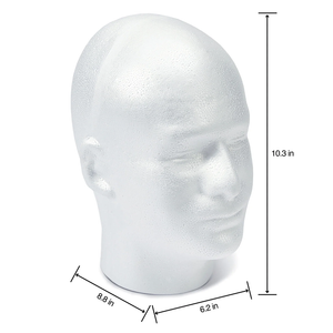 Cabeza masculina 6,2 pulgadas x 8,8 pulgadas x 10,3 pulgadas