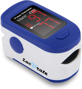 Pulsioxímetro Zacurate 400B, saturación de oxígeno en sangre, monitor con baterías y cordón incluidos, 1 a24
